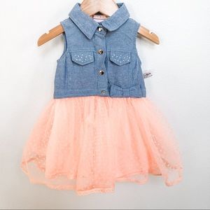 12 month jean and tulle dress